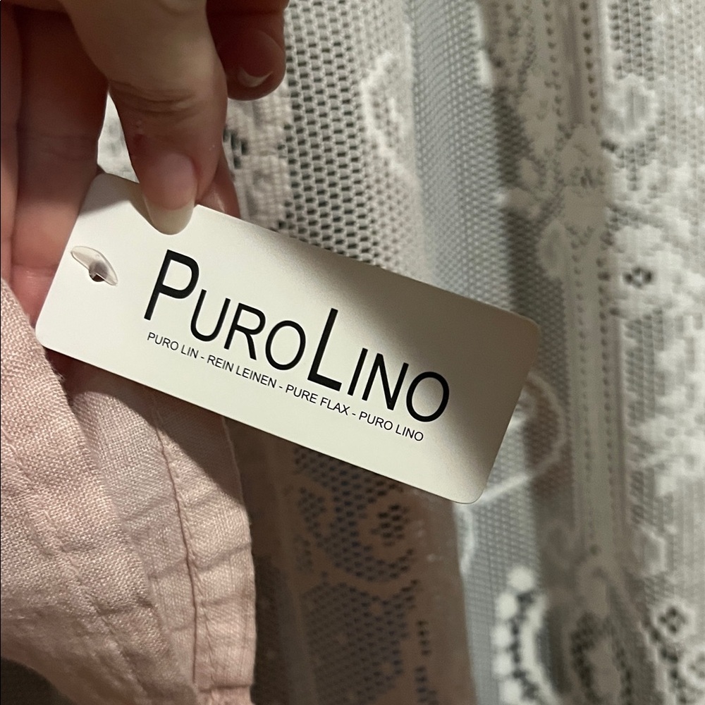 Puro Lino Pink Linen Blouse - Picture 2 of 7